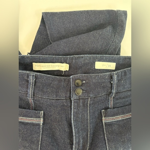 Anthropologie Pilcro And The Letterpress Dark High Rise Flare Jeans - Picture 4 of 6